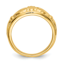 14k Polished Ladies Claddagh Ring