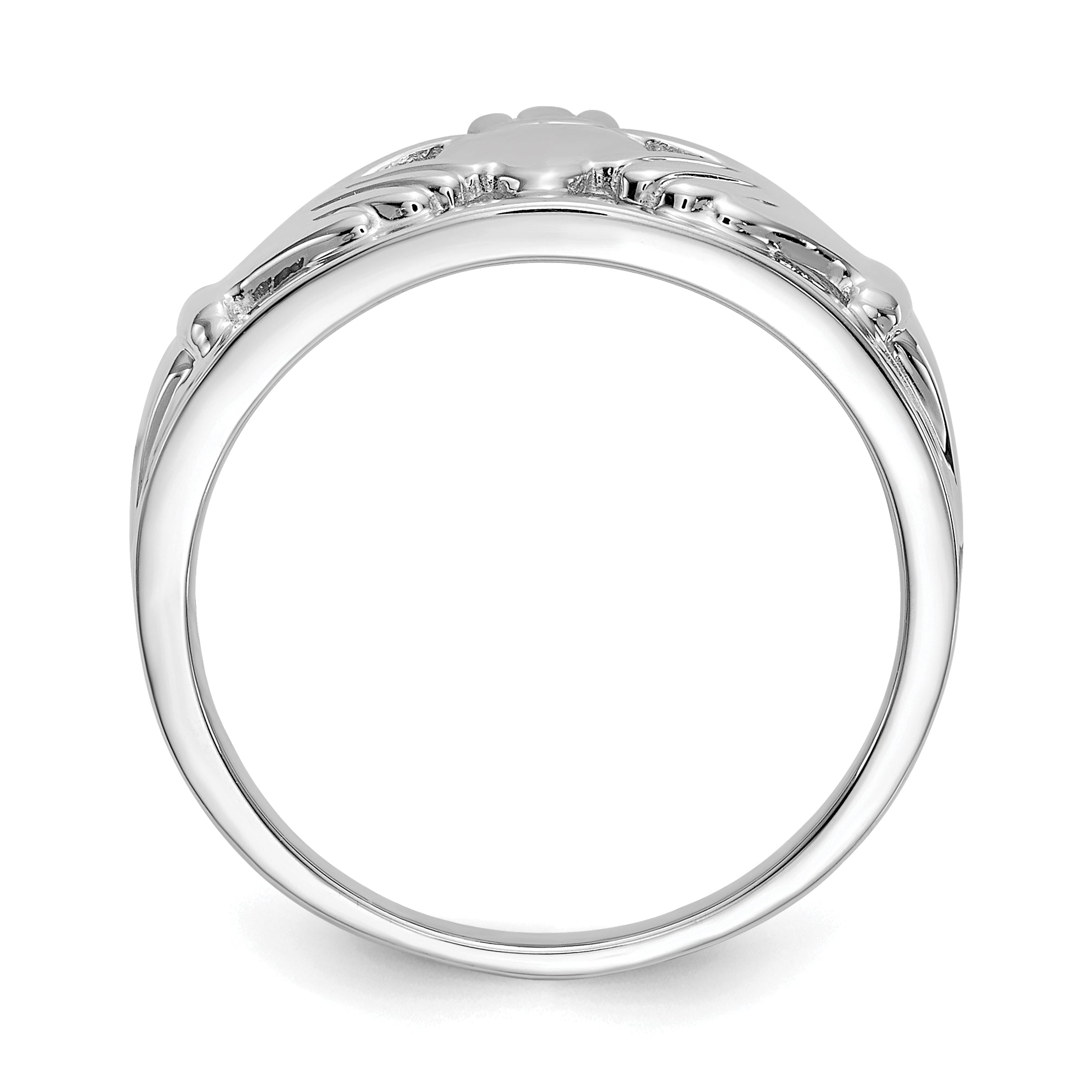 14k White Gold Ladies Claddagh Ring Secondary image