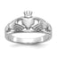 14k White Gold Ladies Claddagh Ring