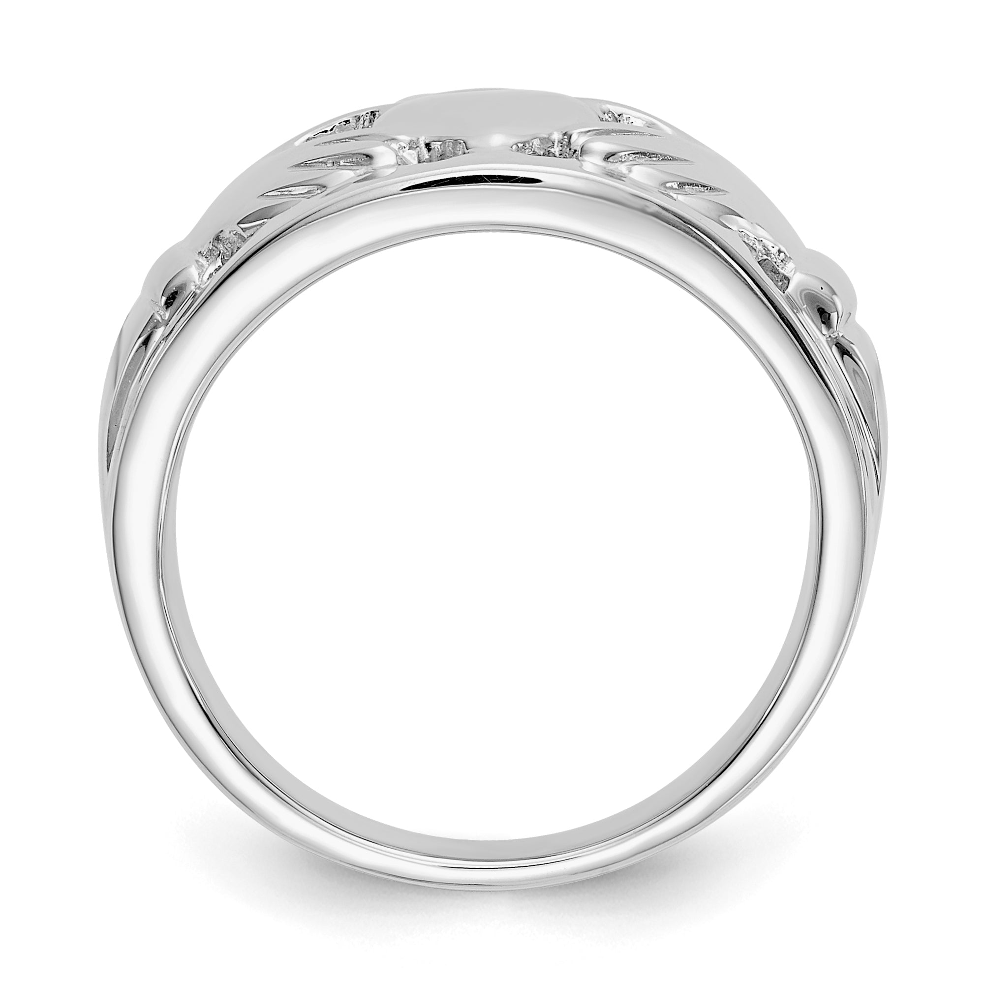 14k White Gold Ladies Claddagh Ring Secondary image