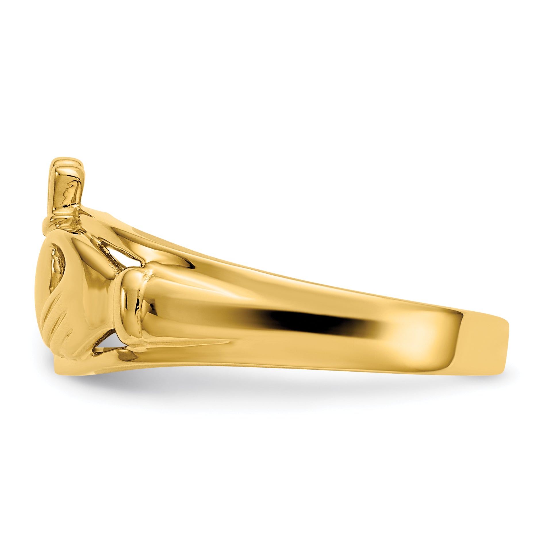 14k Polished Ladies Claddagh Ring
