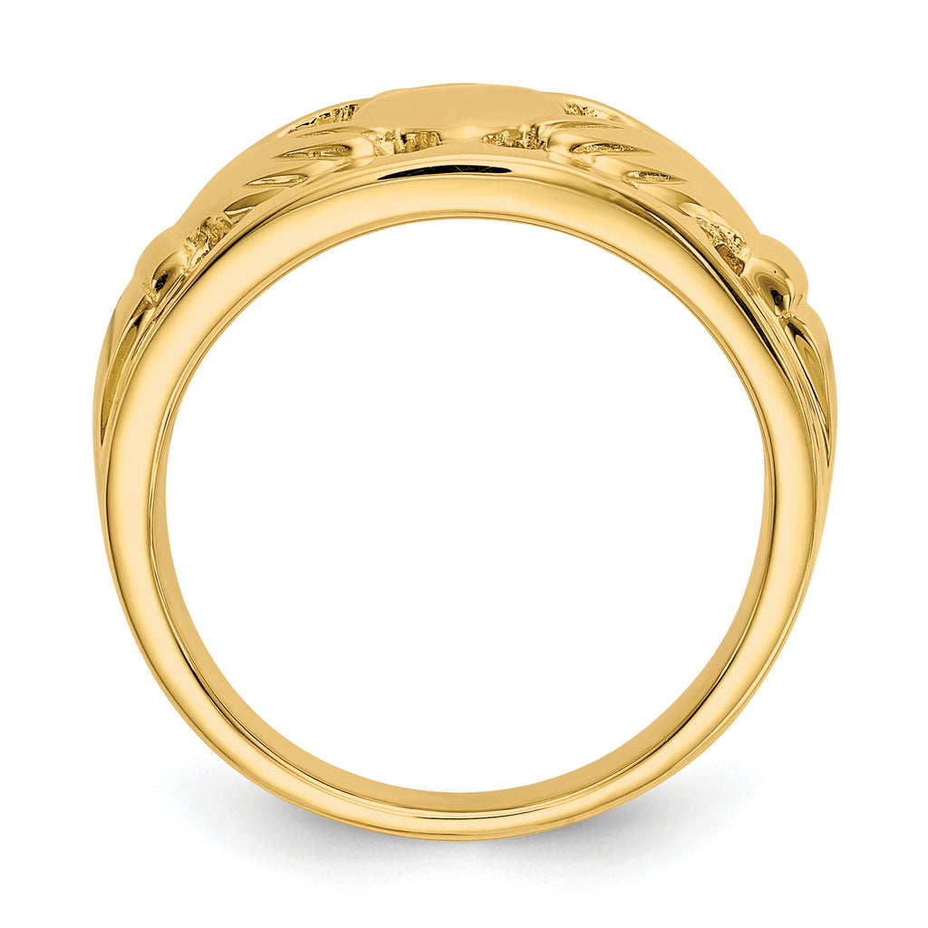 14k Polished Ladies Claddagh Ring