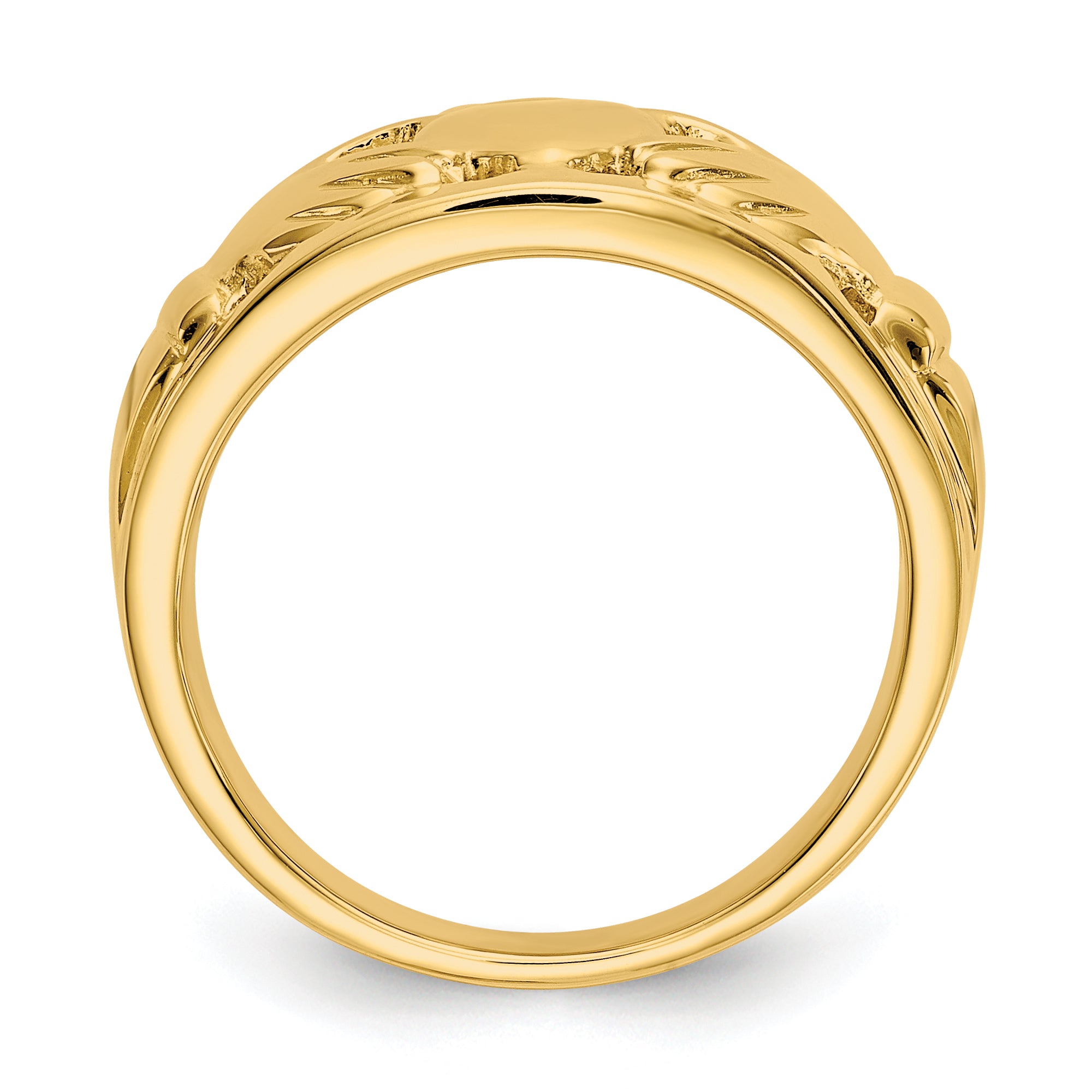 14k Polished Ladies Claddagh Ring