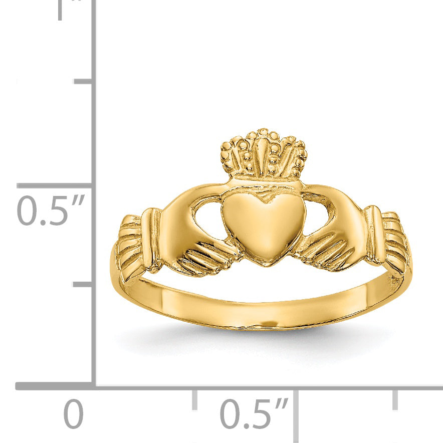 Claddagh Ring in 14K Yellow Gold