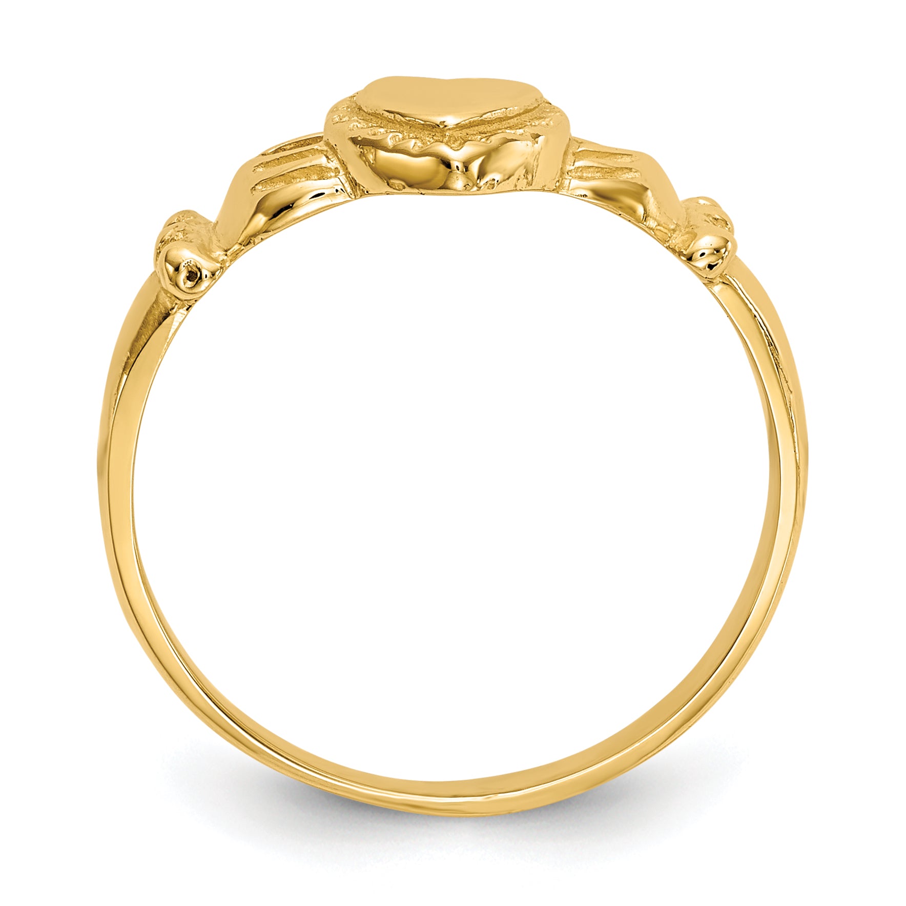 14k Polished Ladies Claddagh Ring Secondary image