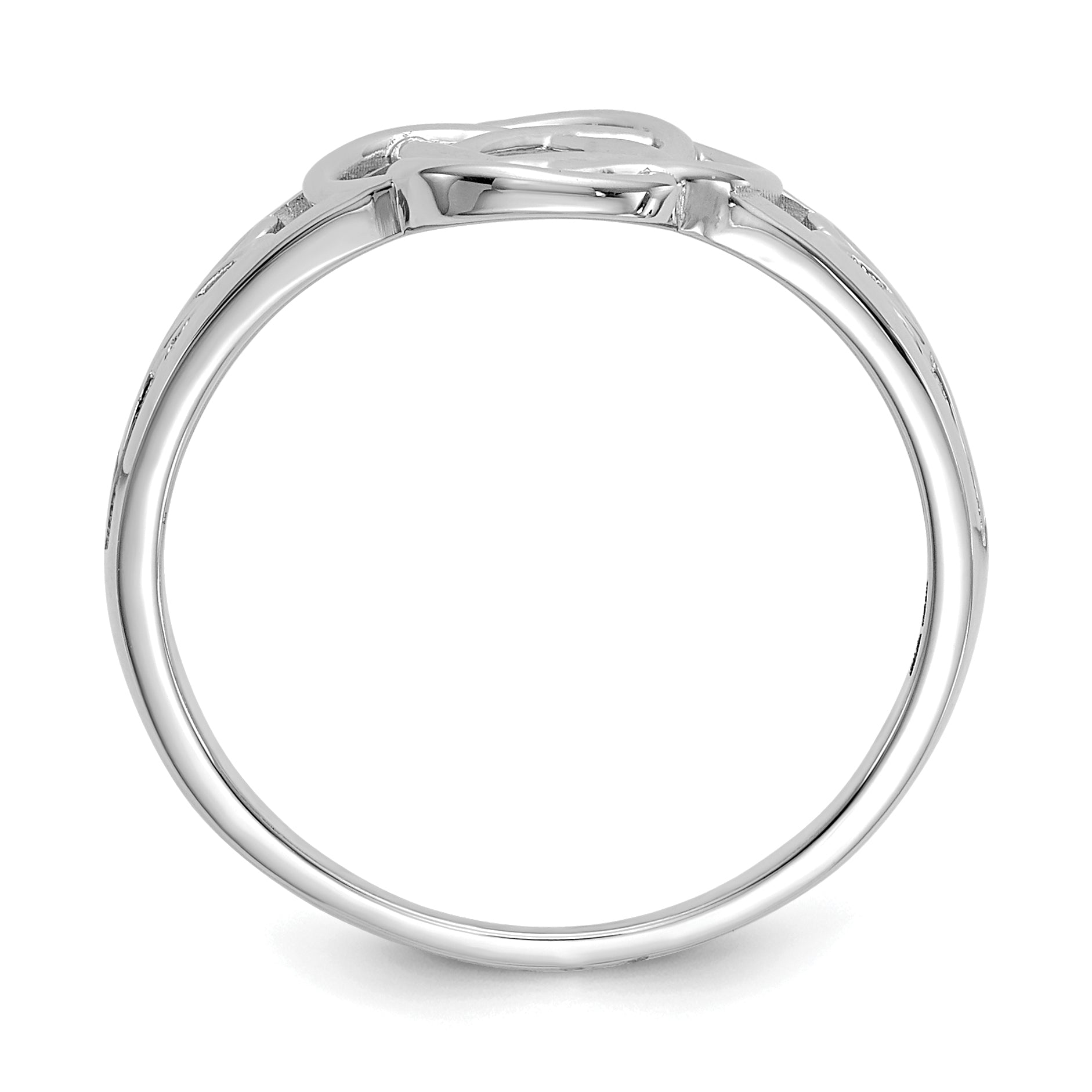 14k White Gold Ladies Celtic Knot Ring Secondary image