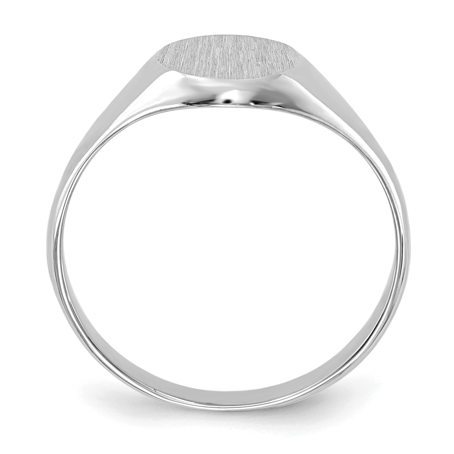 14k White Gold Childs Closed Back Signet Ring Secondary image