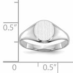 14k White Gold Childs Closed Back Signet Ring