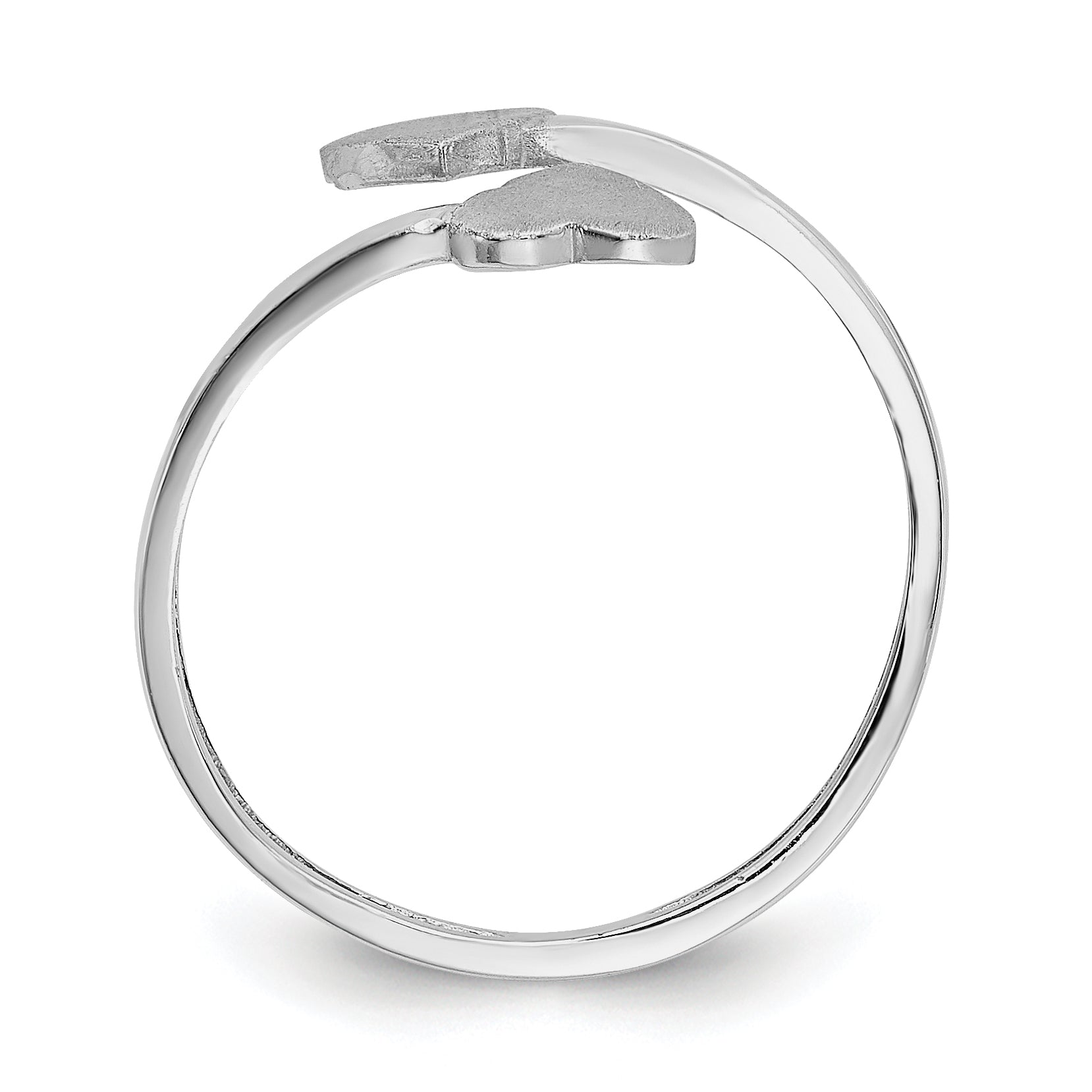 14k White Gold Double Heart Ring Secondary image