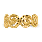 14k Scroll Toe Ring