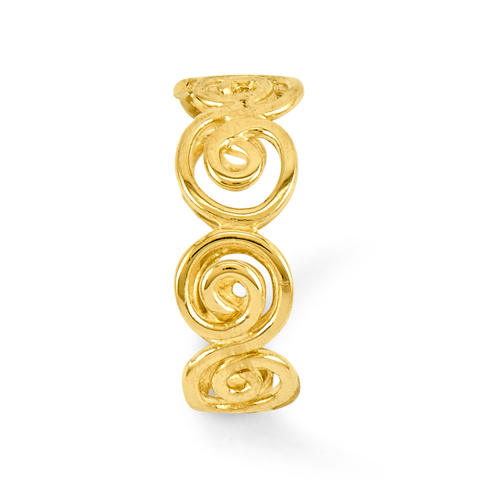 14k Scroll Toe Ring