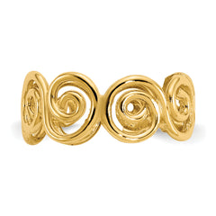 14k Scroll Toe Ring
