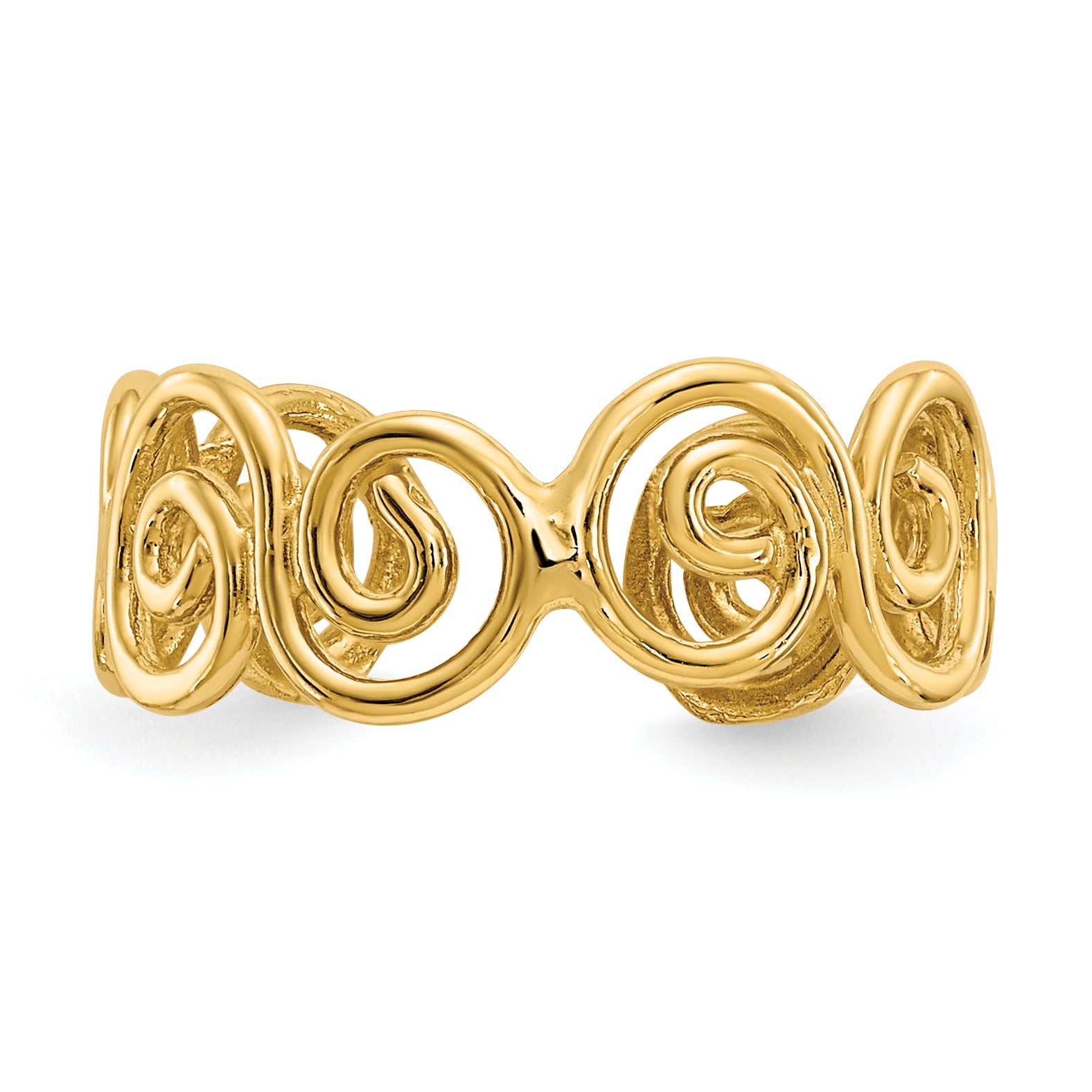 14k Scroll Toe Ring