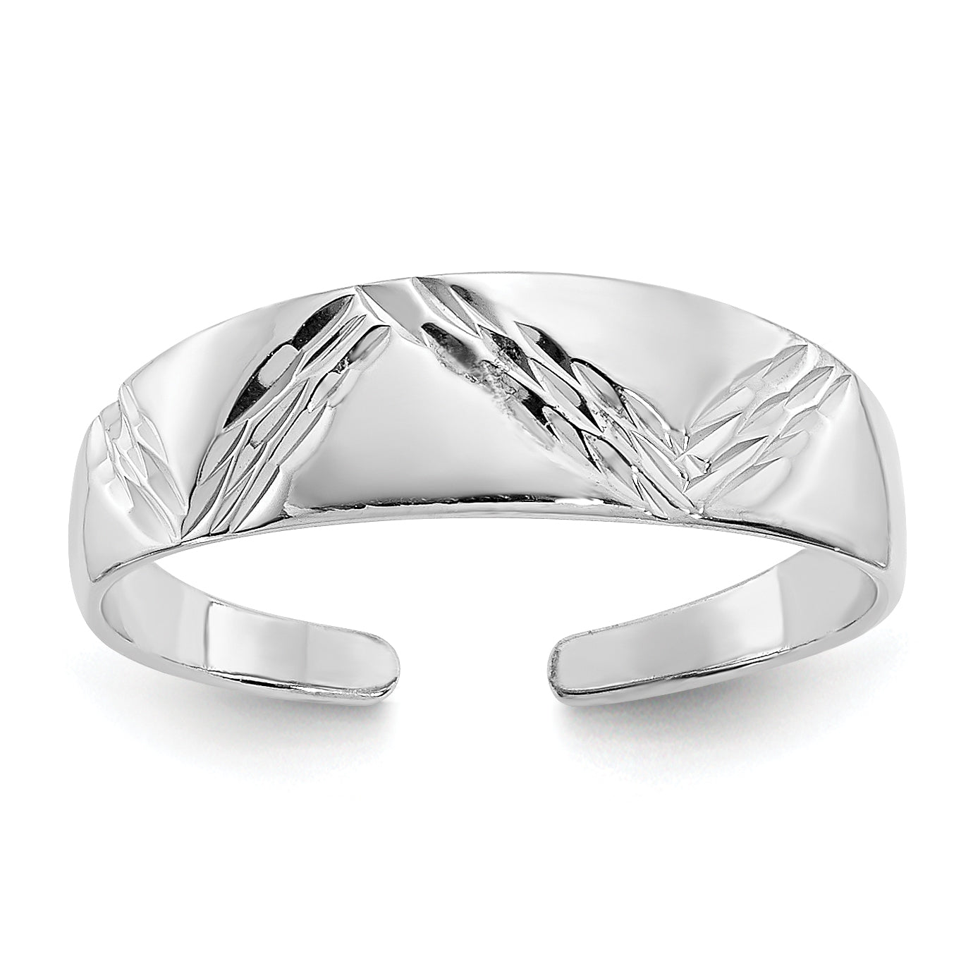 14k White Gold Fancy Toe Ring Main image