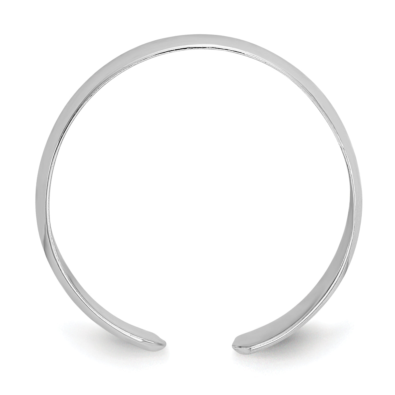 14k White Gold High Polished Toe Ring Secondary image