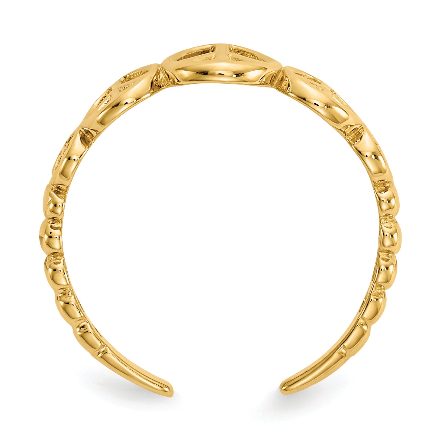 14k Peace Sign Toe Ring Secondary image