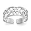 14k White Gold Floral Toe Ring
