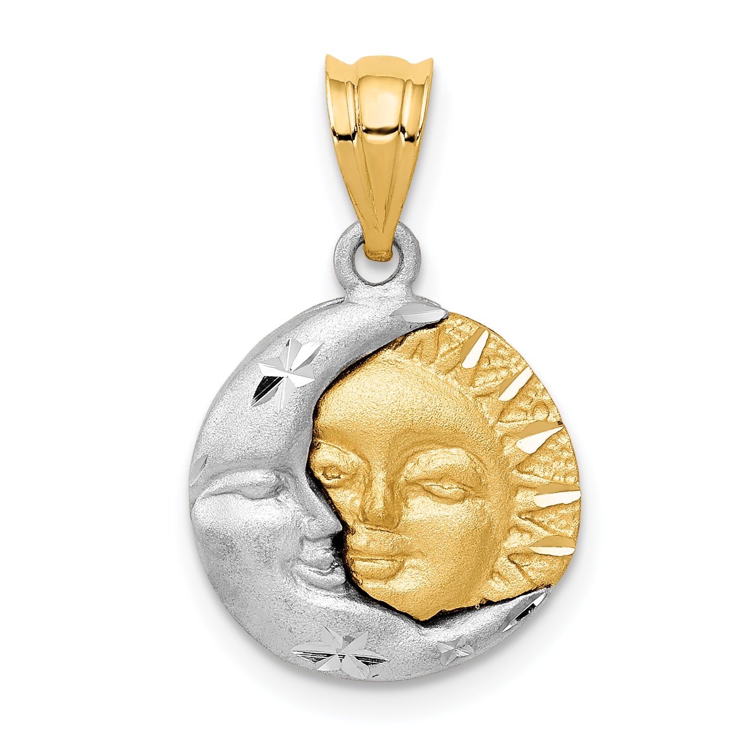 14k Two-tone Sun and Moon Charm Main image