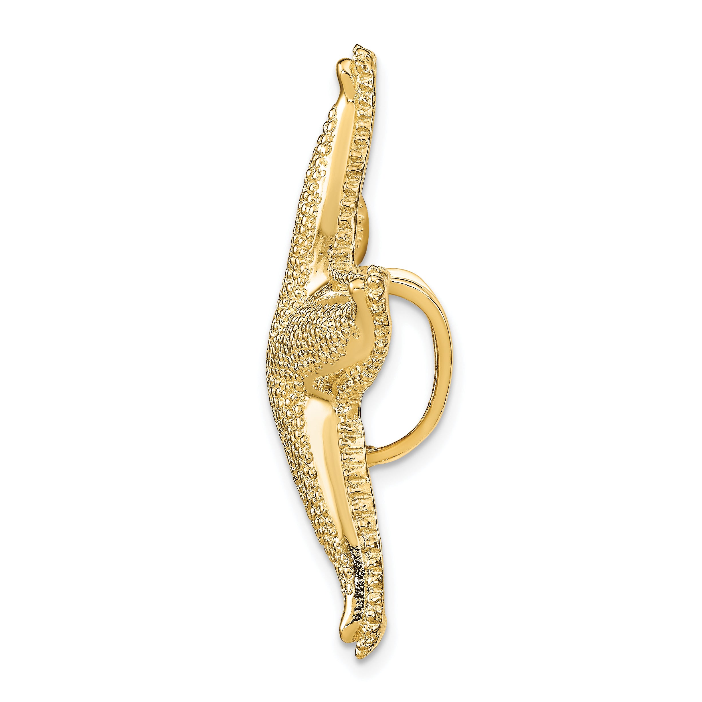 14K Textured Fits Up To 6mm and 8mm Starfish Slide