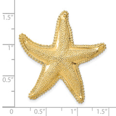 14K Textured Fits Up To 6mm and 8mm Starfish Slide