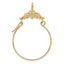 14k Double Dolphins Charm Holder Pendant