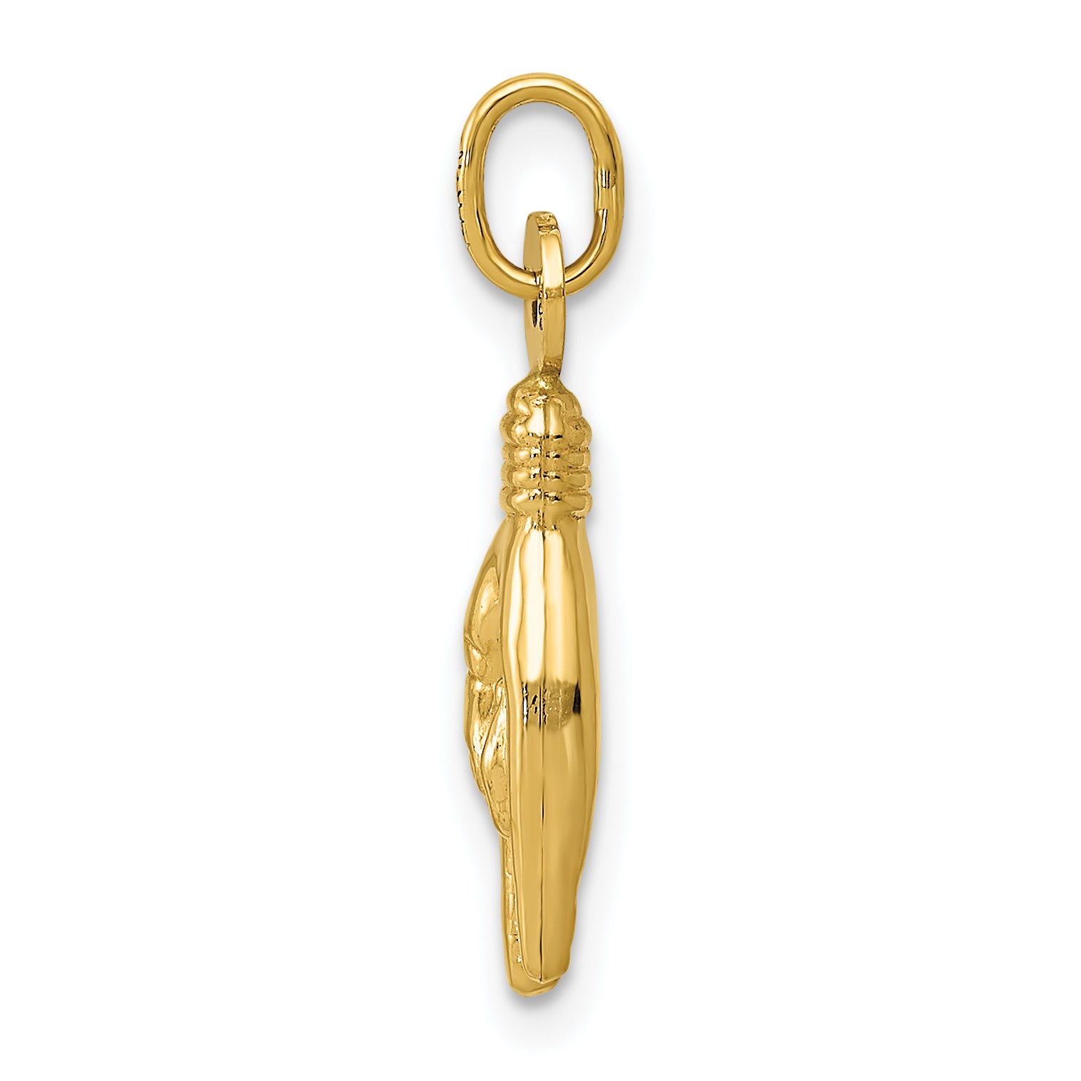 Rock On Hand Sign Charm in 14K Yellow Gold