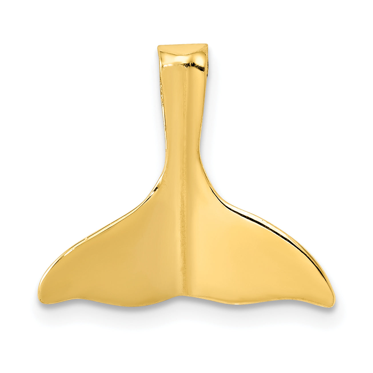 14k 3-D Polished Whale Tail Slide Main image