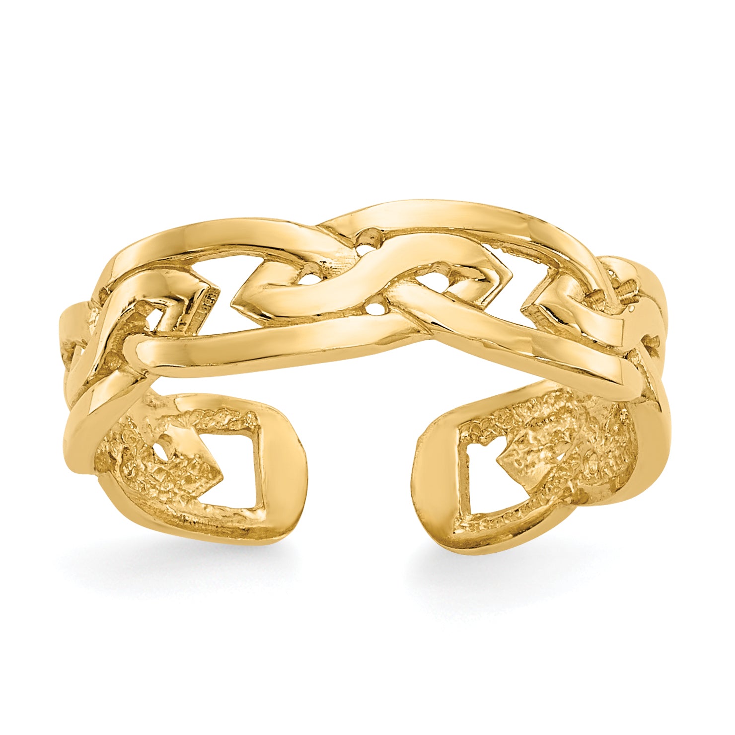 14k Weave Toe Ring Main image