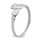 14k White Gold Ladies Claddagh Ring