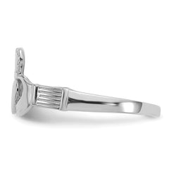 14k White Gold Ladies Claddagh Ring - 6