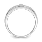14k White Gold Men's Claddagh Band