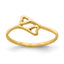14k Double Heart Baby Ring