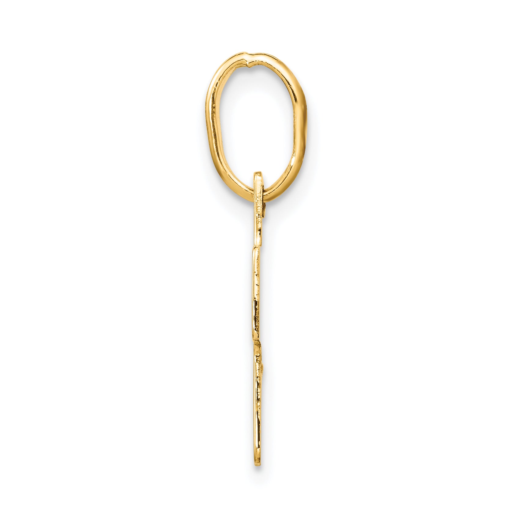 14K Gold Polished Cross Charm with Flat Back  Solid & Elegant Design Secondary image