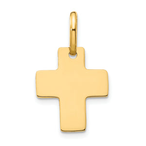 Cross Charm in 14K Yellow Gold, 22mm, Die-Struck - Sophia Jewelers