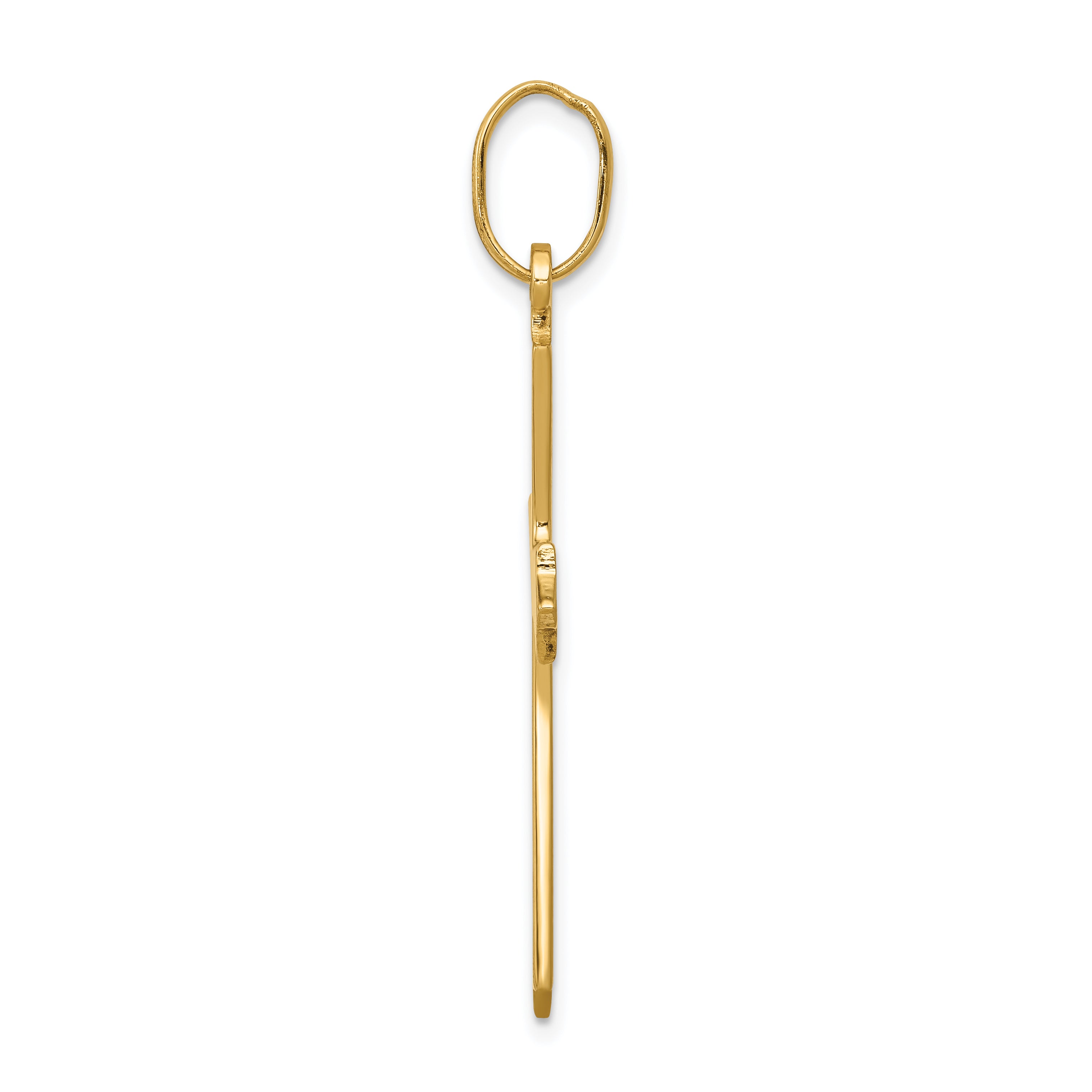 14K Yellow Gold Polished Cross Pendant Jewelry by Sophia Jewelers