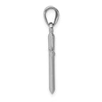Polished Cross Pendant in 14K White Gold