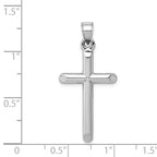 14K White Gold Hollow Cross Pendant with Rhodium Plating Elegant, Gift Ready Design for Sophia Jewelers