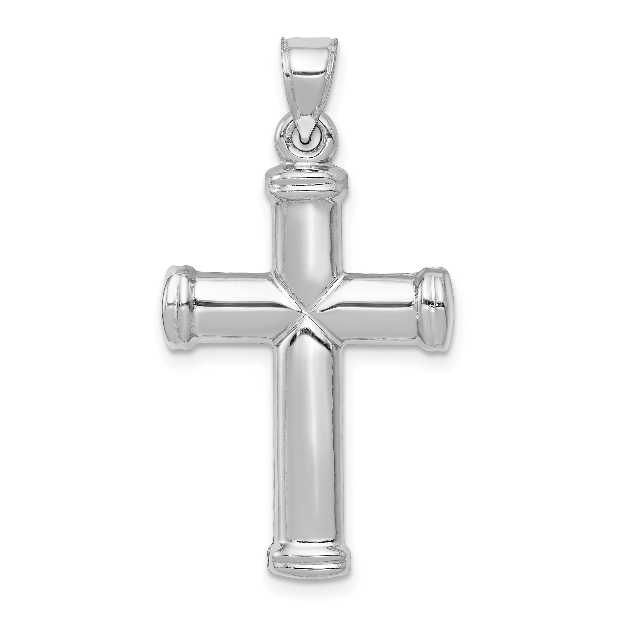 14k White Gold Polished Cross Pendant Main image
