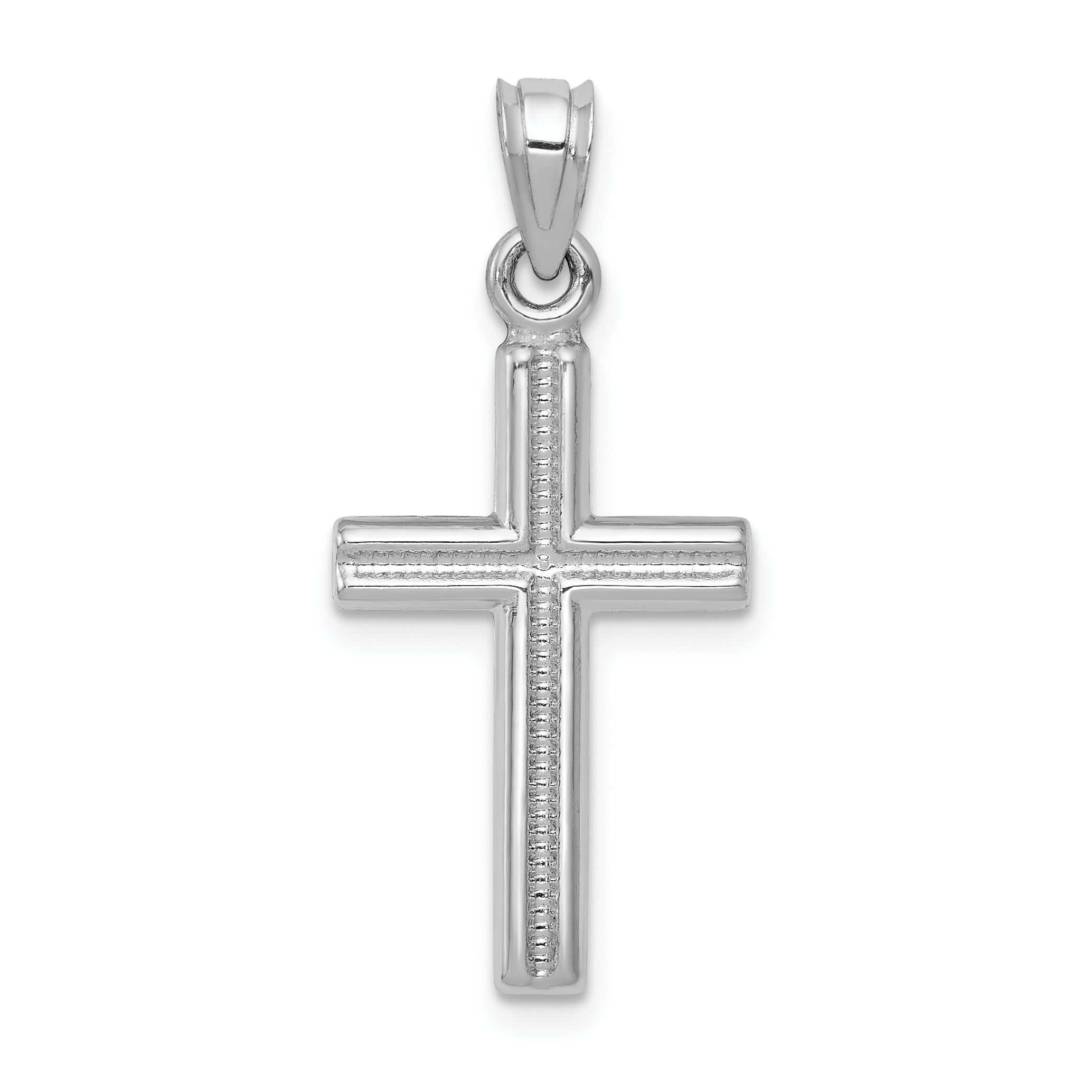 14k White Gold Cross Pendant Main image