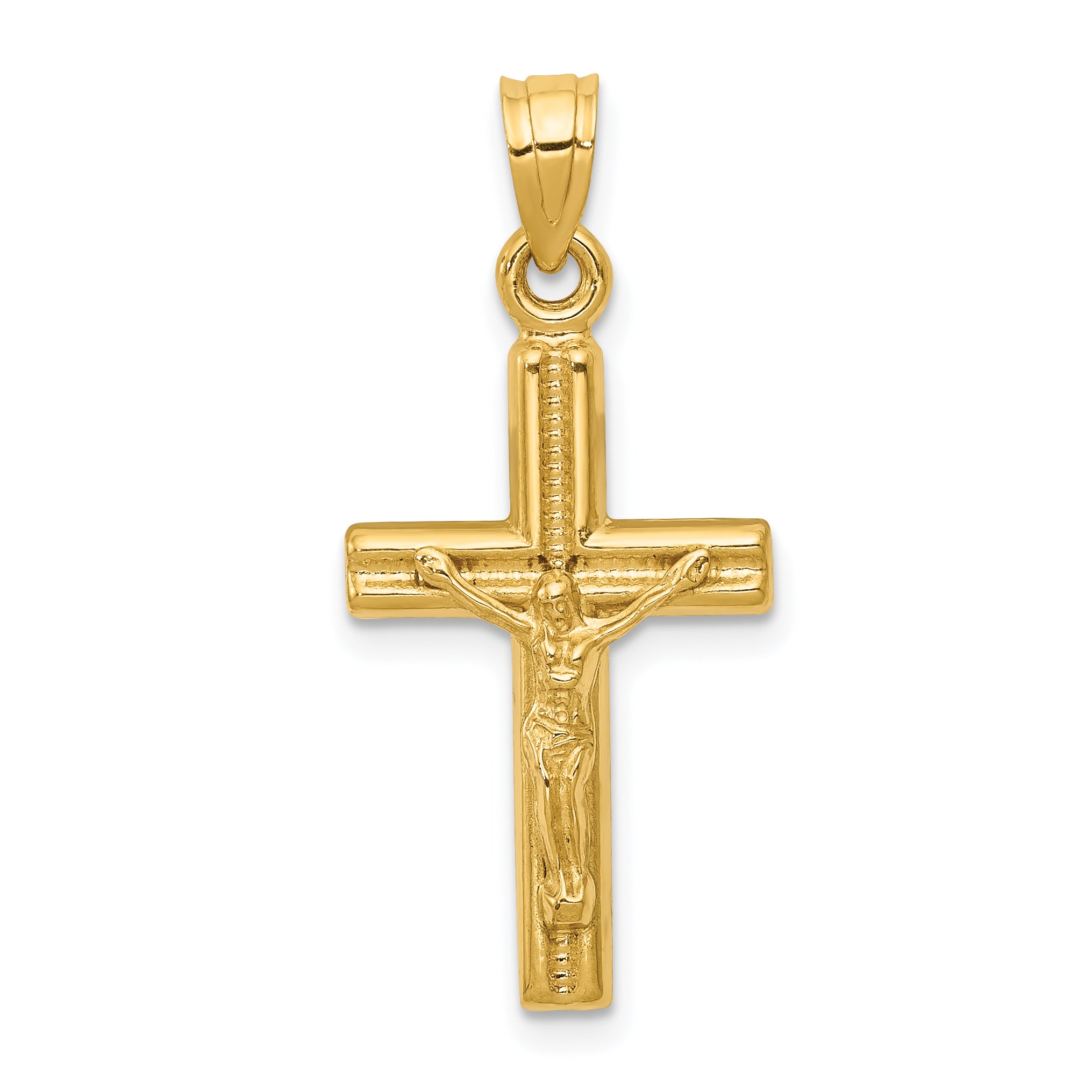 14k Hollow Crucifix Pendant Main image