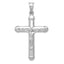 14K White Gold Reversible Crucifix Pendant