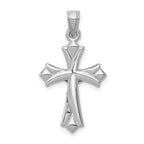 14K White Gold Polished Reversible Crucifix Pendant  Elegant and Versatile Design