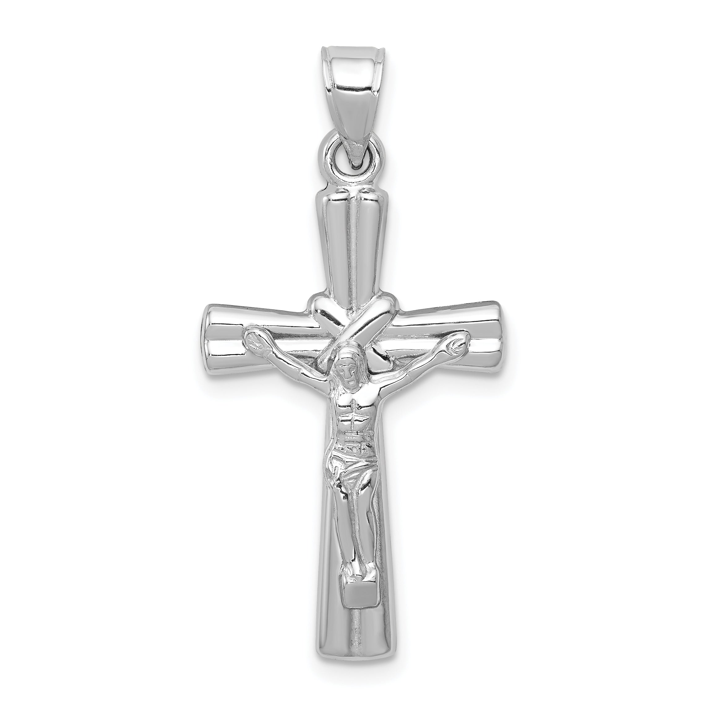 14K White Gold Reversible Crucifix Pendant Main image