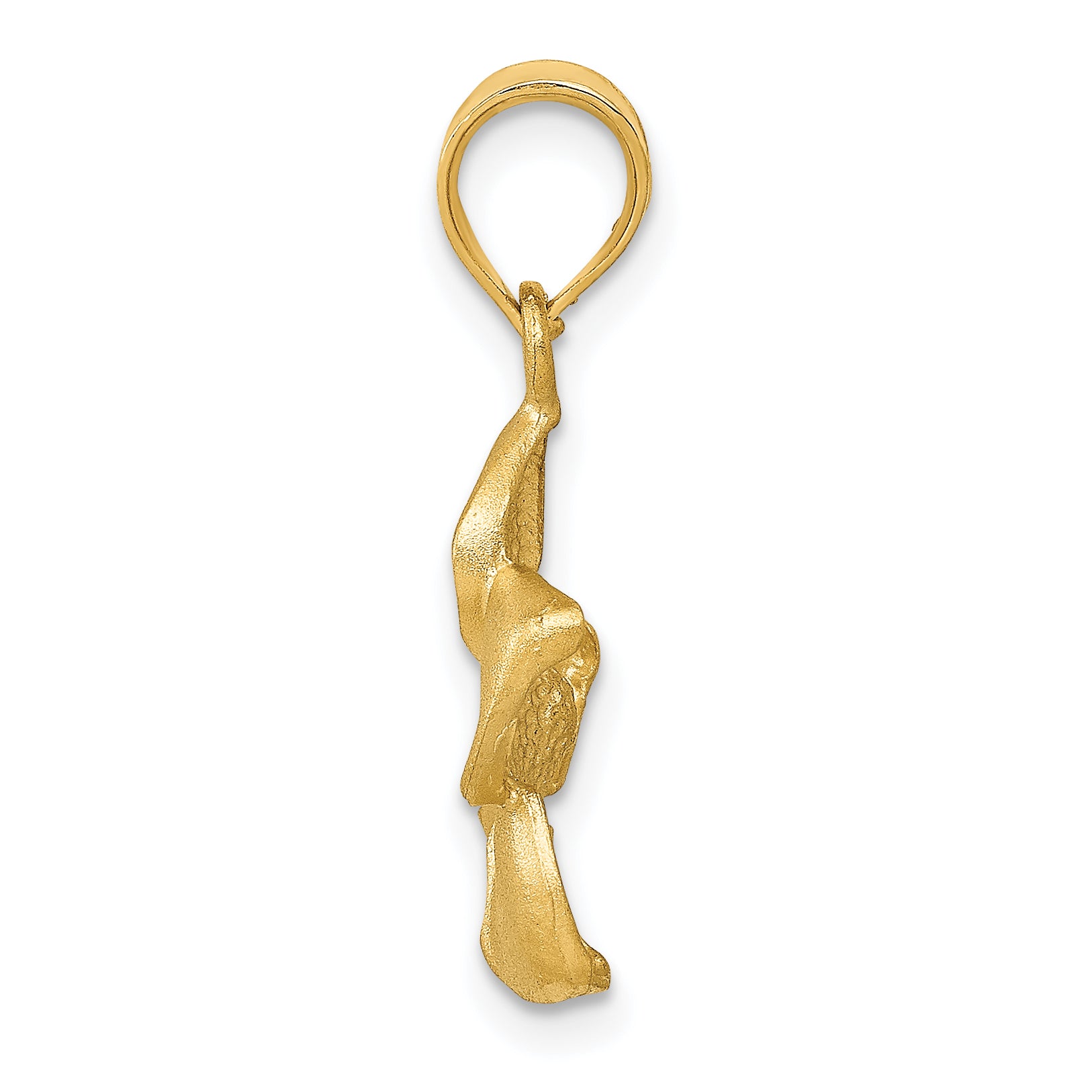 14k Plumeria Floral Charm Pendant Secondary image