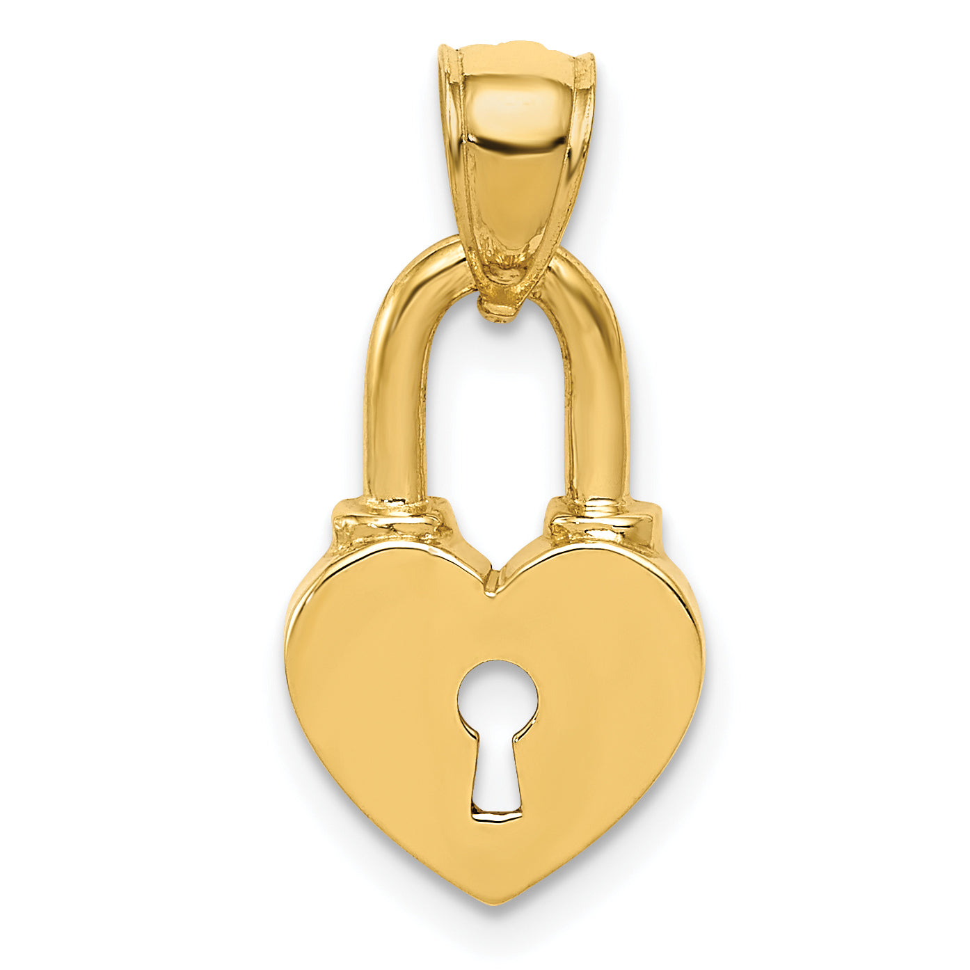 14K Polished Heart Lock Charm Main image