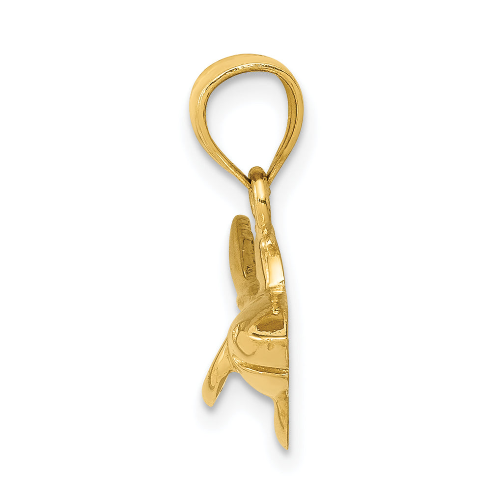 14K Gold Men's Shark Pendant, Solid Casted Design, Bold and Themed