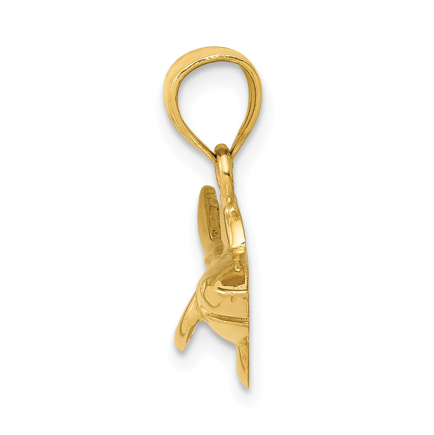 14K Gold Men's Shark Pendant, Solid Casted Design, Bold and Themed