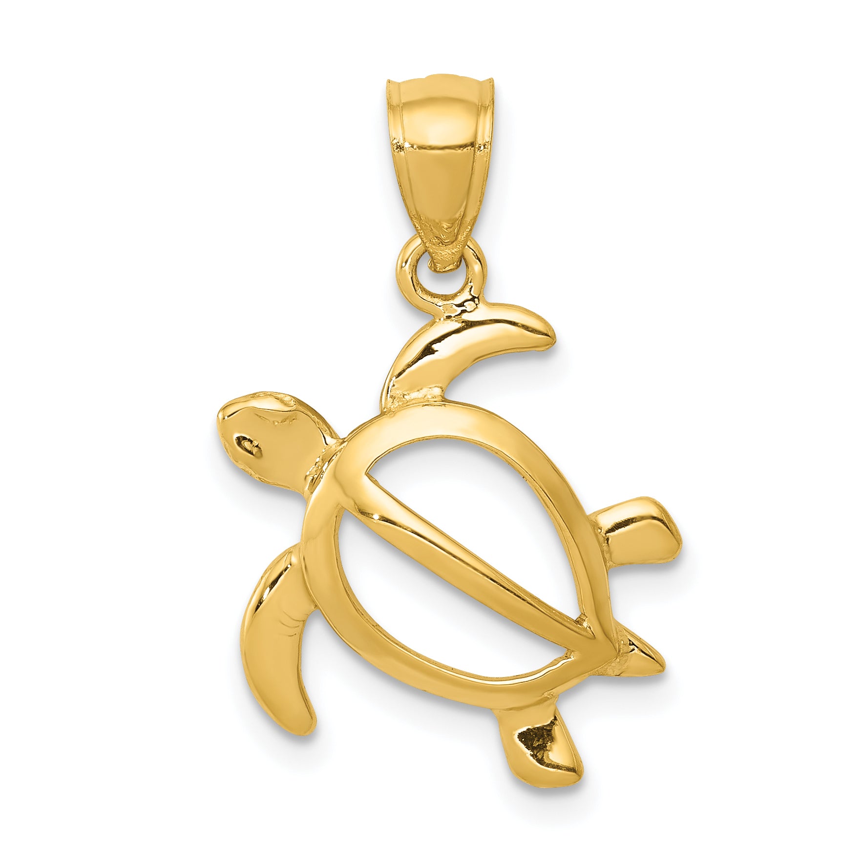 14k Open Turtle Pendant Main image