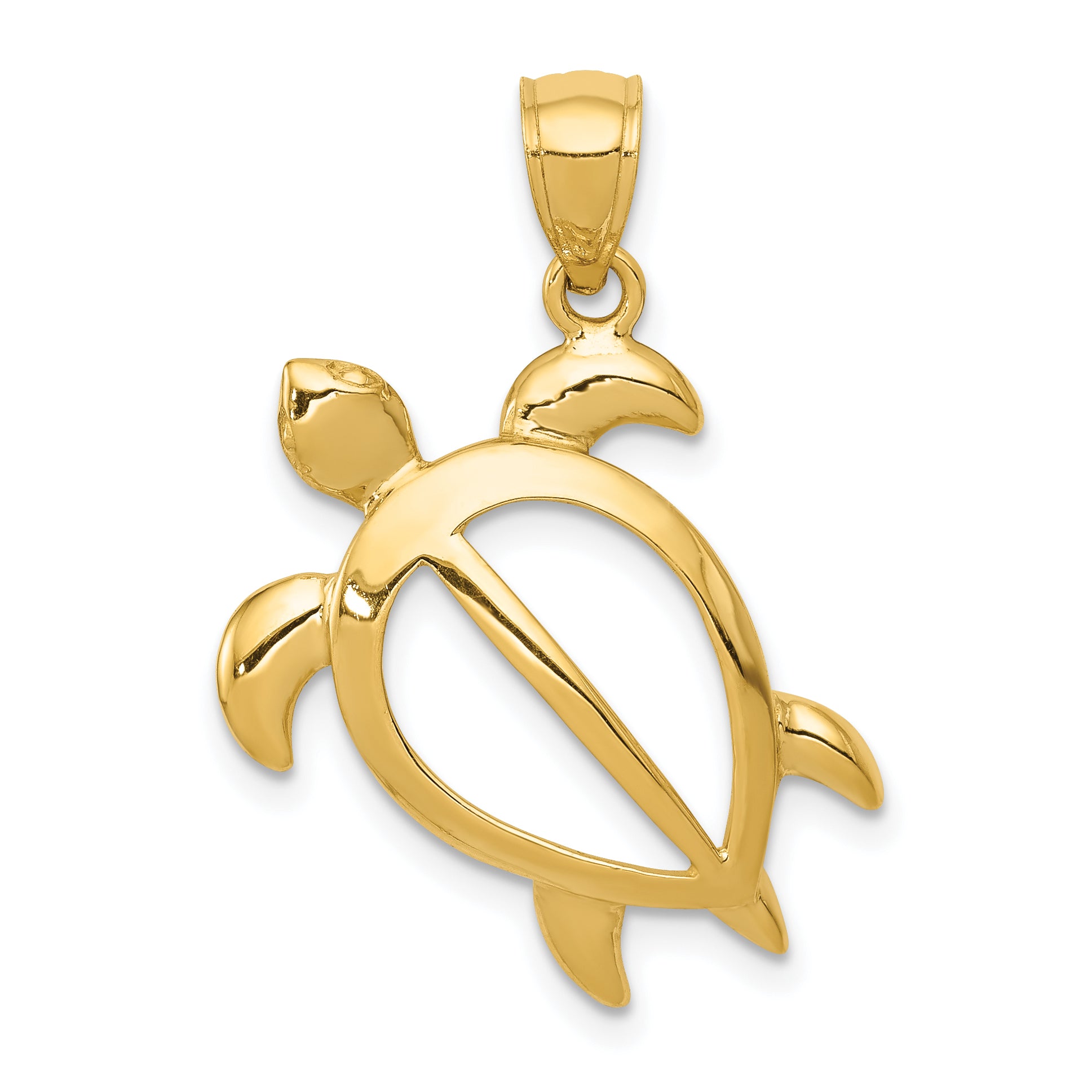 14k Open Turtle Pendant Main image