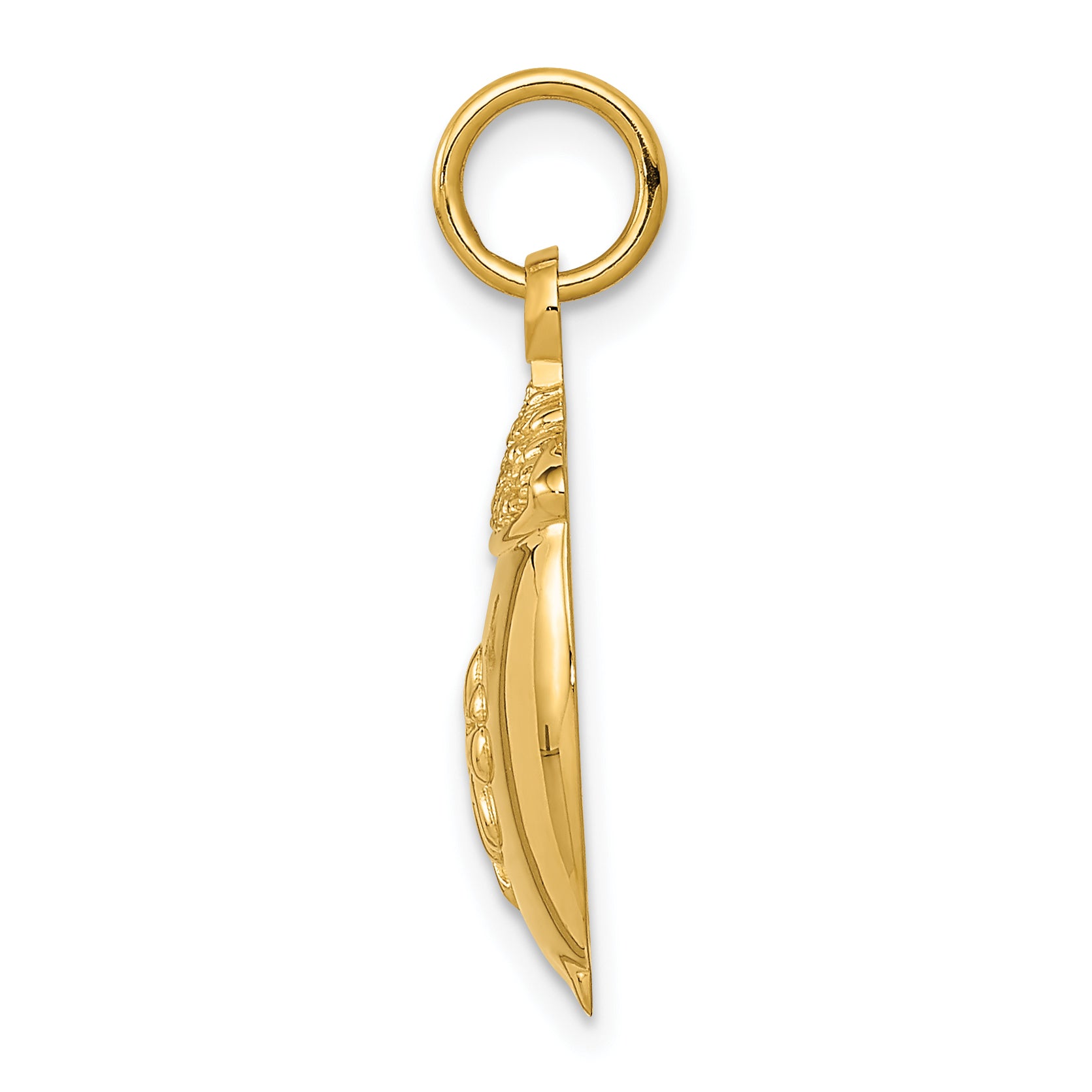 14K Gold Polished Pot of Gold Charm for Men Elegant Themed Pendant Secondary image